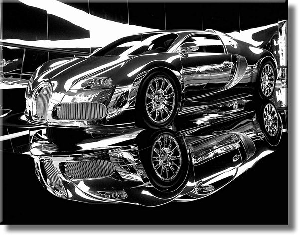Dream Car Bugatti Picture on Stretched Canvas, Wall Art Décor, Ready to Hang
