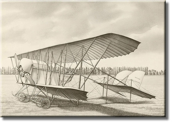 Vintage Aircraft Airplane, British Caudron Picture on Stretched Canvas, Wall Art Décor, Ready to Hang