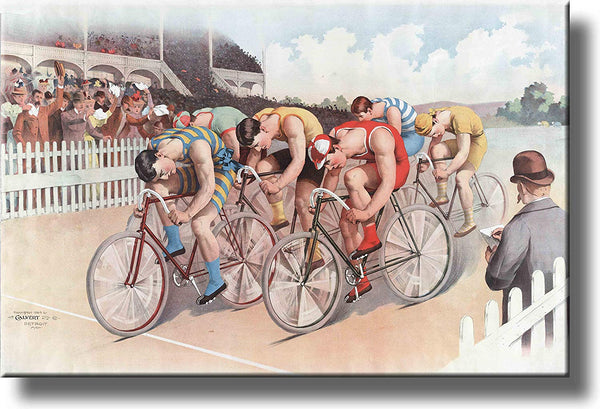 Bike Bicycle Vintage Picture Made on Stretched Canvas Wall Art Decor Ready to Hang!.