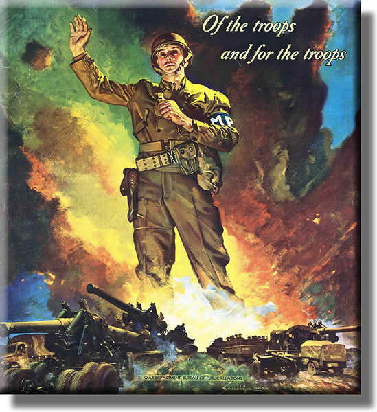 Military Police, Of the Troops and For the Troops Picture on Stretched Canvas, Wall Art Décor, Ready to Hang!