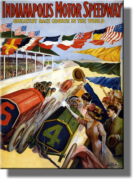 Indianapolis Motor Speedway Picture on Stretched Canvas Wall Art Décor Framed Ready to Hang!